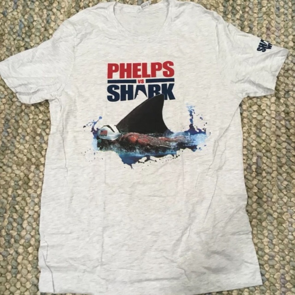 Phelps Vs Shark Tshirt, Shark Week Discovery